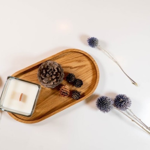 木製 楕円形トレイ 持ち手付き スウェーデン 北欧雑貨 木製 楕円形