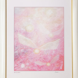 幸せを叶える藤の花ー水辺の癒し｜アクリル絵具原画作品 絵画