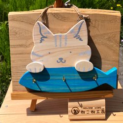 木製 猫型 ドアストッパーにゃんこ その他インテリア雑貨 ねこね工房