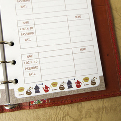 【品番：B-22】バイブルサイズ / パスワードリフィル：システム手帳リフィル 5枚目の画像