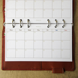 【品番：B-25】バイブルサイズ / マンスリー / 横型 [見開き1カ月]：システム手帳リフィル 4枚目の画像