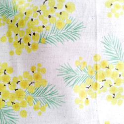 春風に舞うミモザのかごバッグ用インナー袋/Lサイズ 4枚目の画像