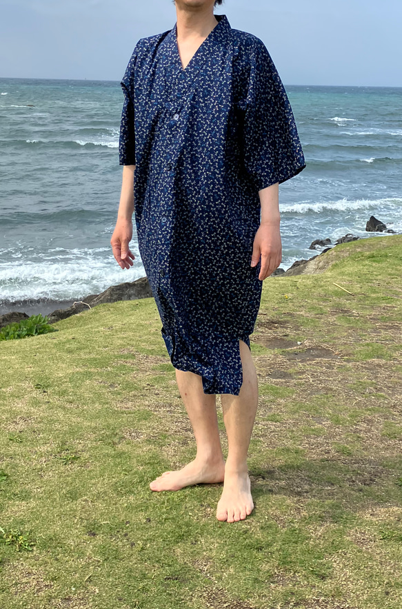 メンズアッパッパー - とんぼ柄 2枚目の画像