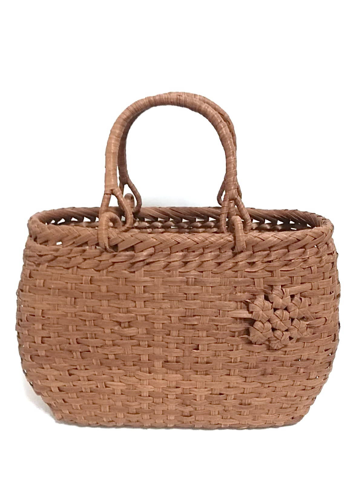 山葡萄バッグ楕円花つけ