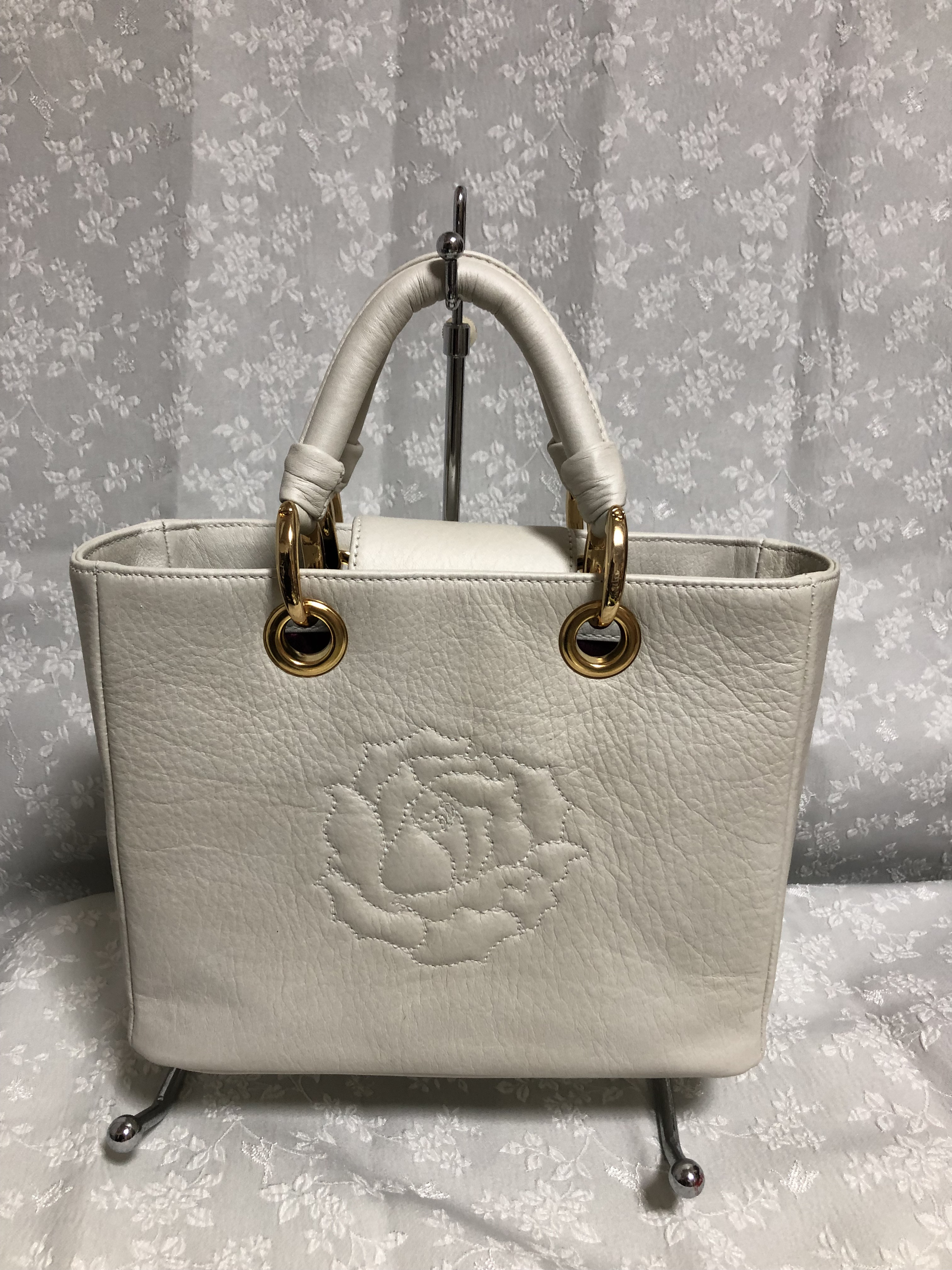 ミニトート ホワイトローズ