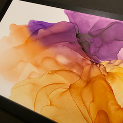 No.63 アルコールインクアート 原画 A4サイズ 絵 抽象 シンプル