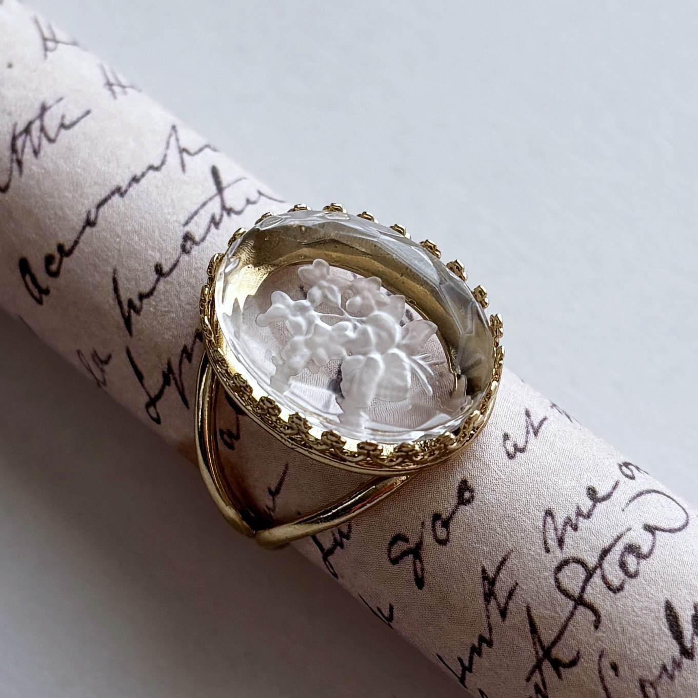 ring violet すみれのリング/vintage Intaglio ヴィンテージインタリオ 6,195円