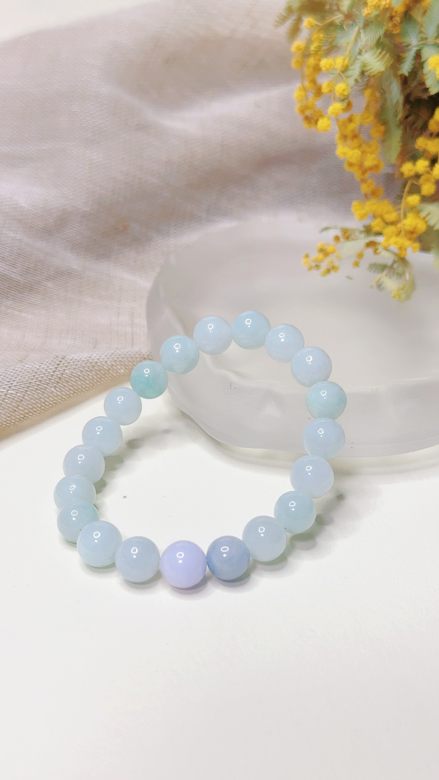 ミャンマーA貨翡翠 本翡翠ジェイド ブレスレット