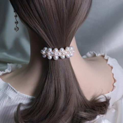 淡水パールのヘアクリップ ヘアピン　バレッタ  真珠　淡水真珠　6月誕生石　夏の誕生石