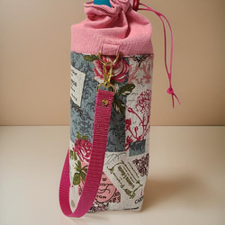 【Rosemary様】水筒カバー　ハンドメイド　サーモス500ml　ハート柄 THERMOS サーモス 水筒 子供 水筒カバーセット ストロー水筒 肩