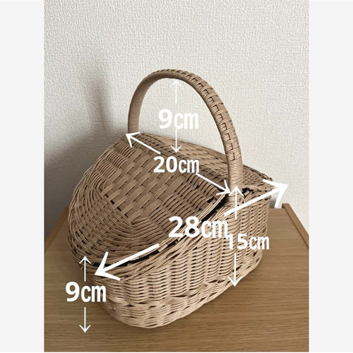 ピクニックバスケット ナチュラル フリーボックス・小物入れ Kaori