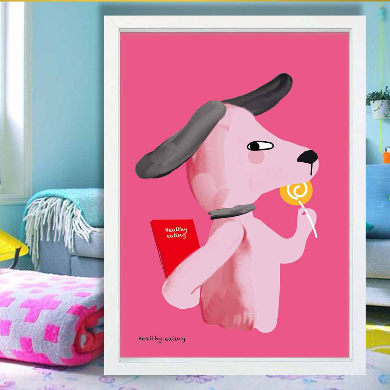 やめられない　犬　送料無料　お気に入り9600件突破　ポスター　アートポスター　アート/sei検索新着順　2657