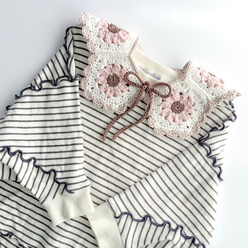 受注制作⌇DAISY⌇手編みのつけ襟スタイˊ˗ スタイ・よだれかけ koguma