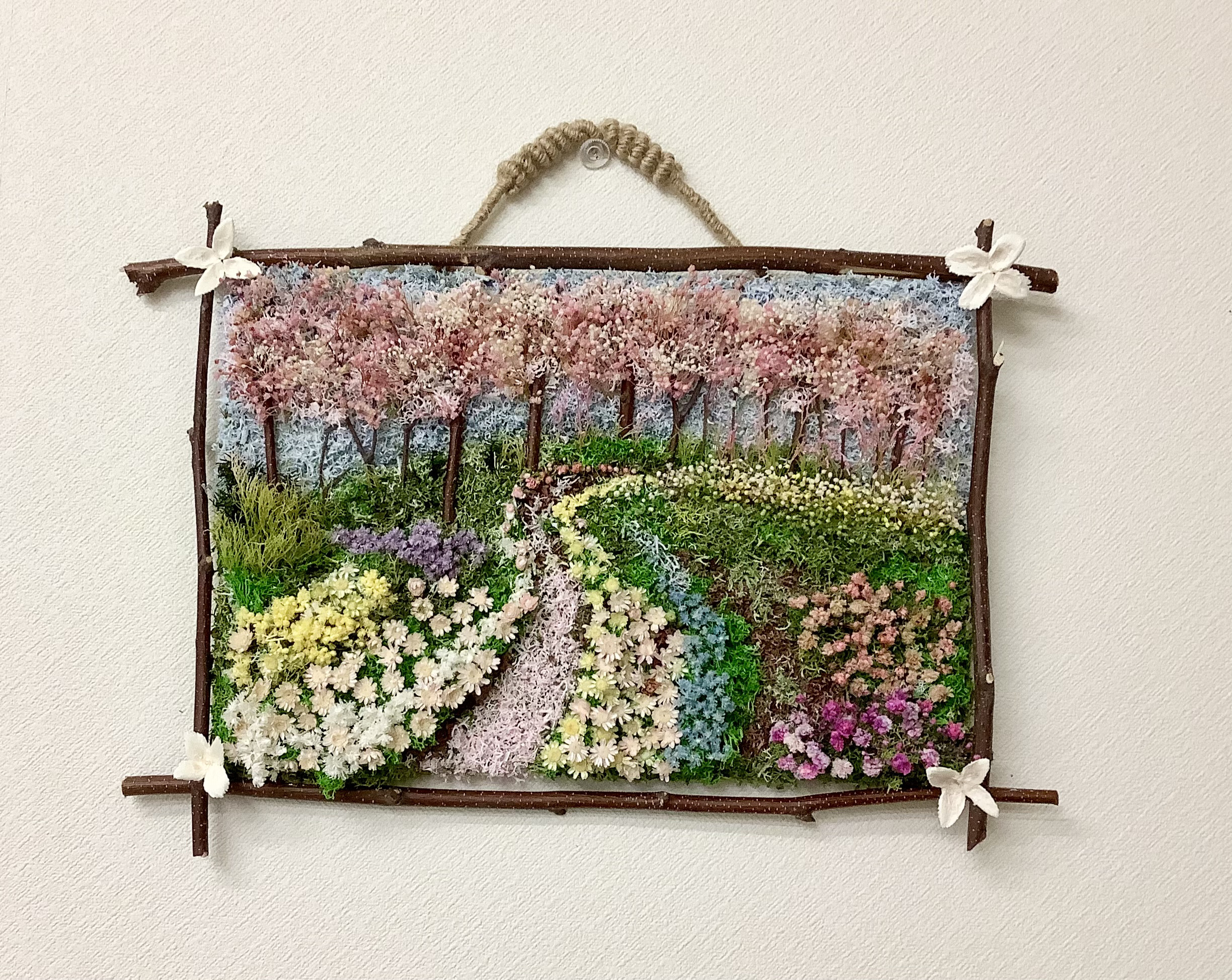 壁掛け　花のある風景　プリザーブドフラワー　お祝い　両親贈呈　新築・開店祝い　母の日