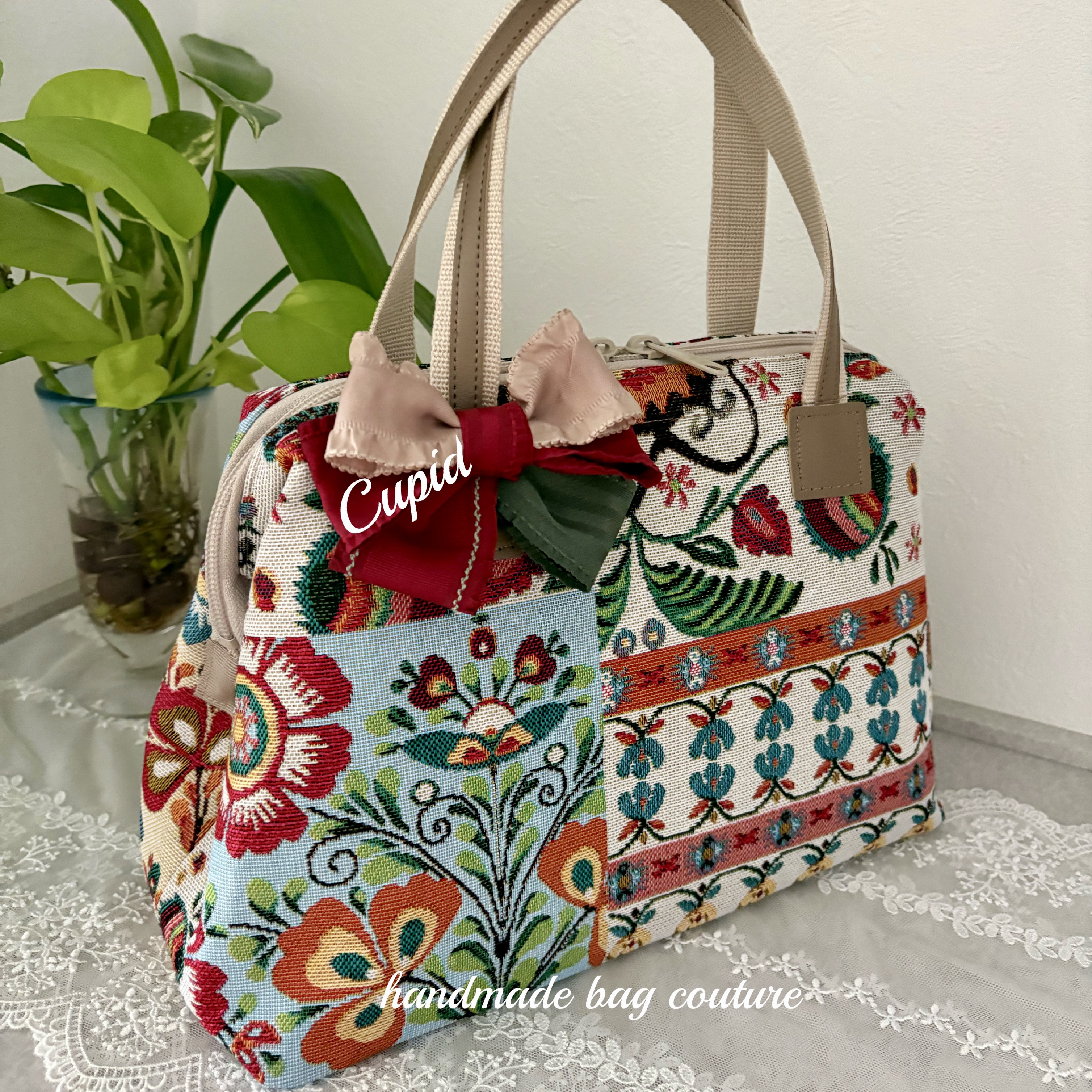 ボストンバッグ 2way ケンゾー 高級シャドウジャガード織り 美品✨大容量