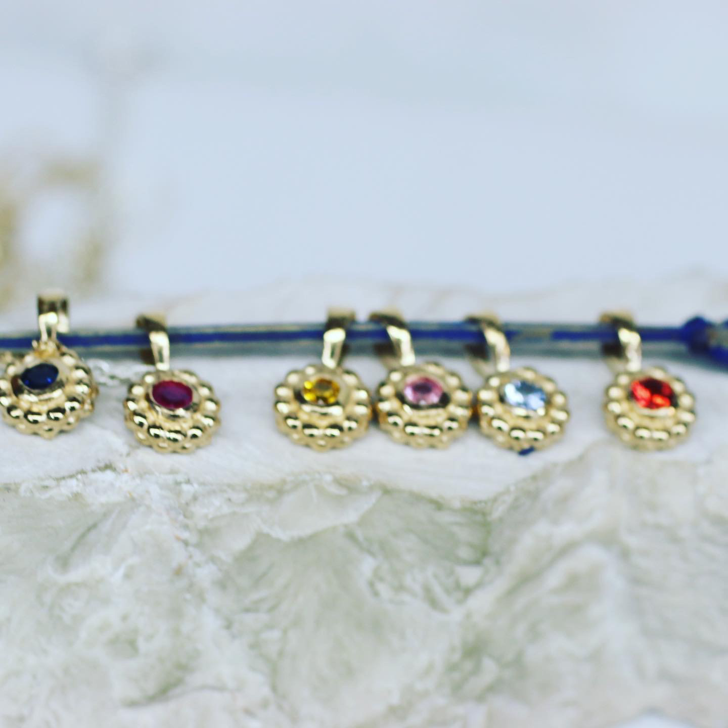 選べる　ルビー&サファイア　ペンダント シルバー925 金メッキ