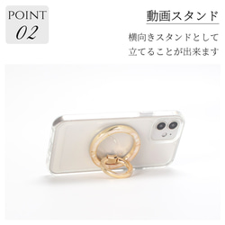 iPhoneケース クリア マグセーフ リング付き マグネット 大人かわいい 韓国 スマホケース べっ甲 メタリック 8枚目の画像