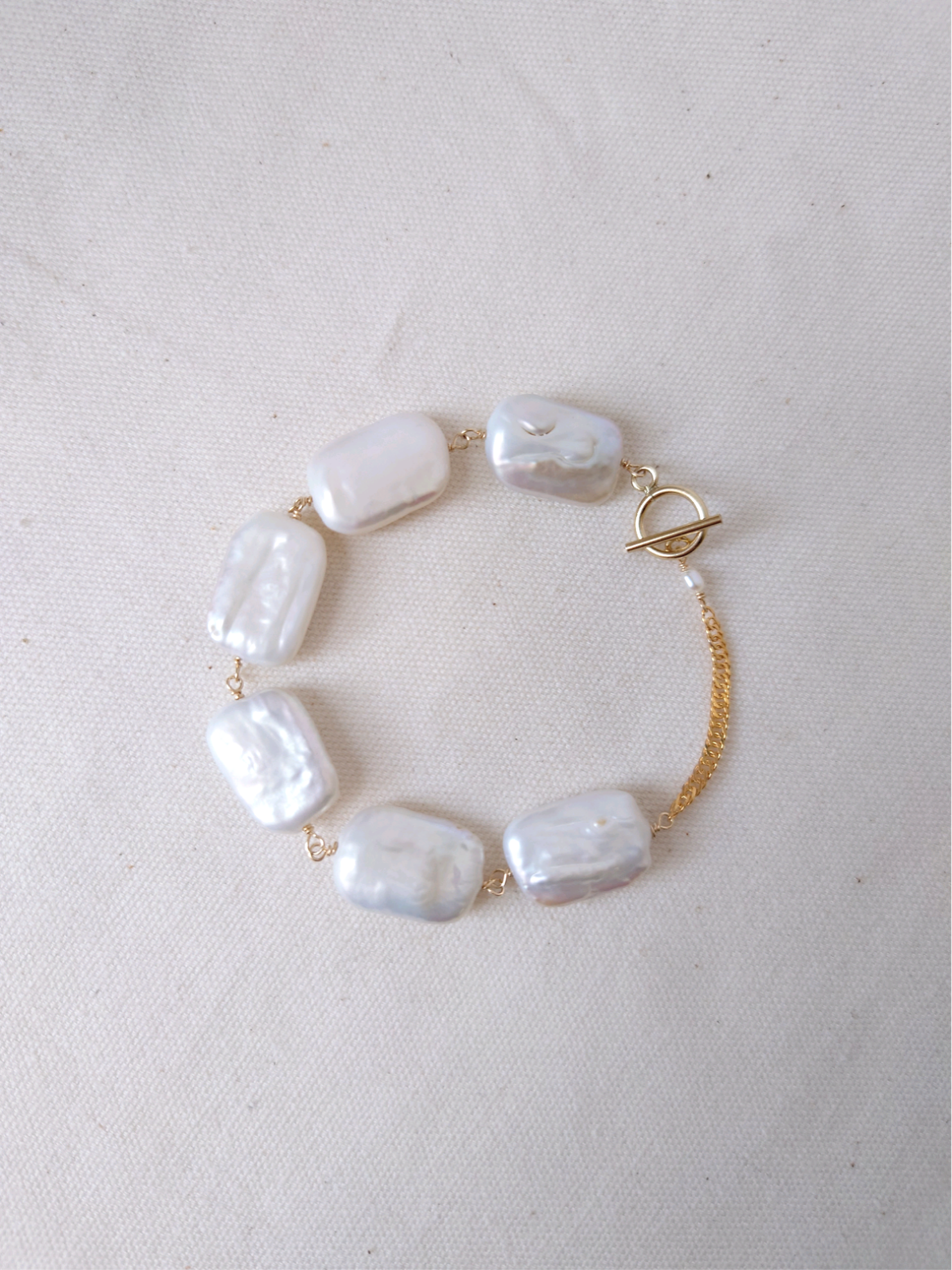 【14kgf】淡水パールのブレスレット