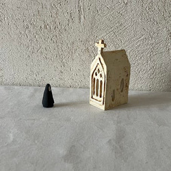 教会と修道女のオブジェ　 3枚目の画像