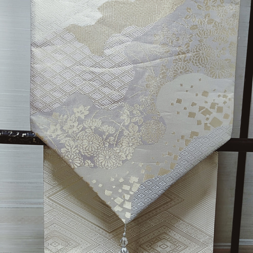 帯リメイク テーブルランナー ［佐賀錦花文様］ その他