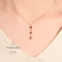 インカローズ ペンダントトップ ワイヤーラッピング ネックレス 14kgf