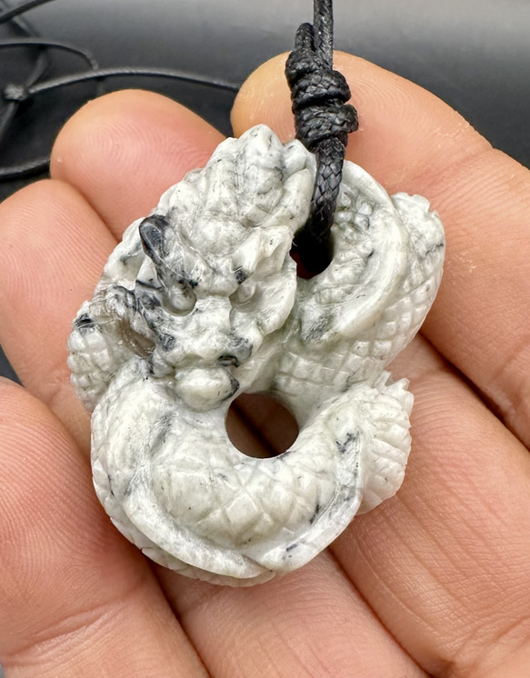 2025.5.5再再販 無限磐龍 糸魚川グレー翡翠 ネックレス・ペンダント 