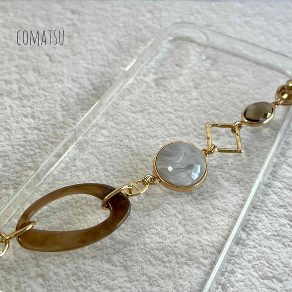 ［全機種対応］Classicalエレガント ハンドホルダー付きスマホケース 落下防止ベルトストラップ付きスマホカバー 2枚目の画像