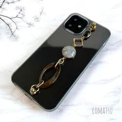 ［全機種対応］Classicalエレガント ハンドホルダー付きスマホケース 落下防止ベルトストラップ付きスマホカバー 10枚目の画像