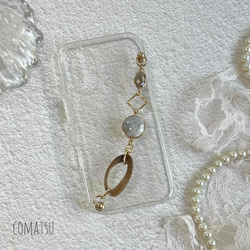 ［全機種対応］Classicalエレガント ハンドホルダー付きスマホケース 落下防止ベルトストラップ付きスマホカバー 1枚目の画像