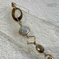 ［全機種対応］Classicalエレガント ハンドホルダー付きスマホケース 落下防止ベルトストラップ付きスマホカバー 3枚目の画像