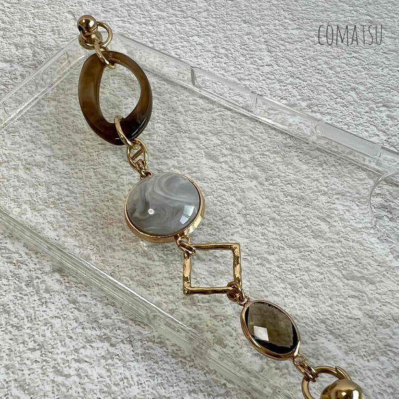 ［全機種対応］Classicalエレガント ハンドホルダー付きスマホケース 落下防止ベルトストラップ付きスマホカバー 3枚目の画像