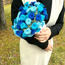 【受注制作】　花束ブランケット２　pink＆blue 2枚目の画像