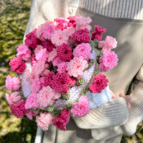 受注制作】 花束ブランケット2 pink＆blue その他雑貨 lollipoop 通販