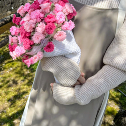 【受注制作】　花束ブランケット２　pink＆blue 10枚目の画像