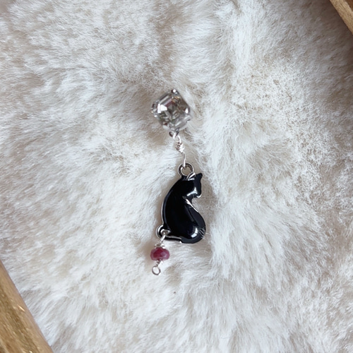 猫モチーフ】【猫】【黒猫】【黒猫アクセサリー】【動物アクセサリー