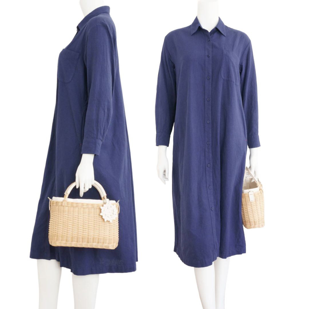 紫陽花チャームのかごバッグ＊紅茶染め／斜め掛けできる3way♪