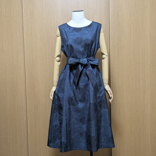 SOLD 着物リメイク ワンピース 大島紬 L〜LL ワンピース さらあお 通販