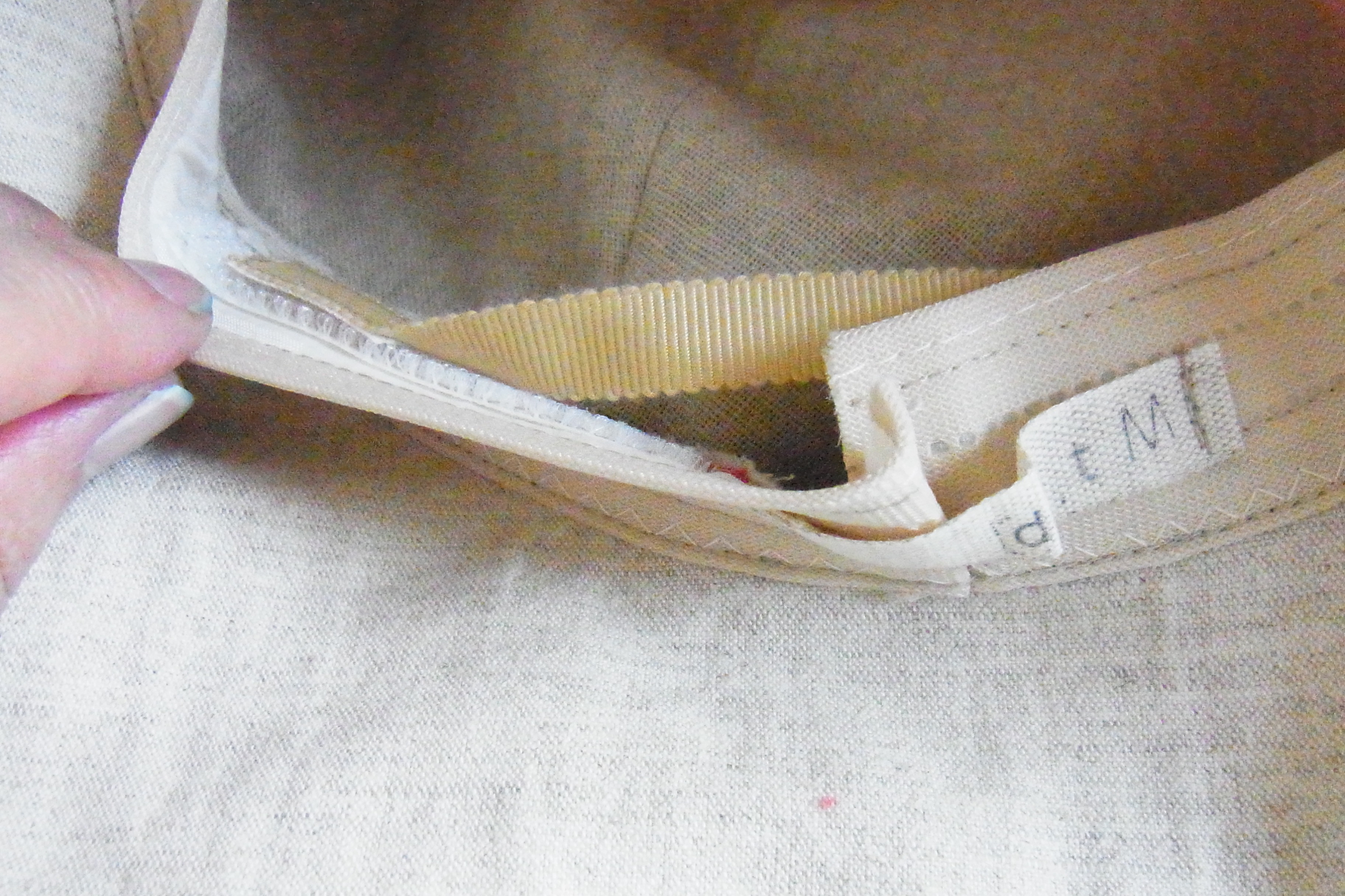 【手織り】リネン6枚はぎクロッシェ