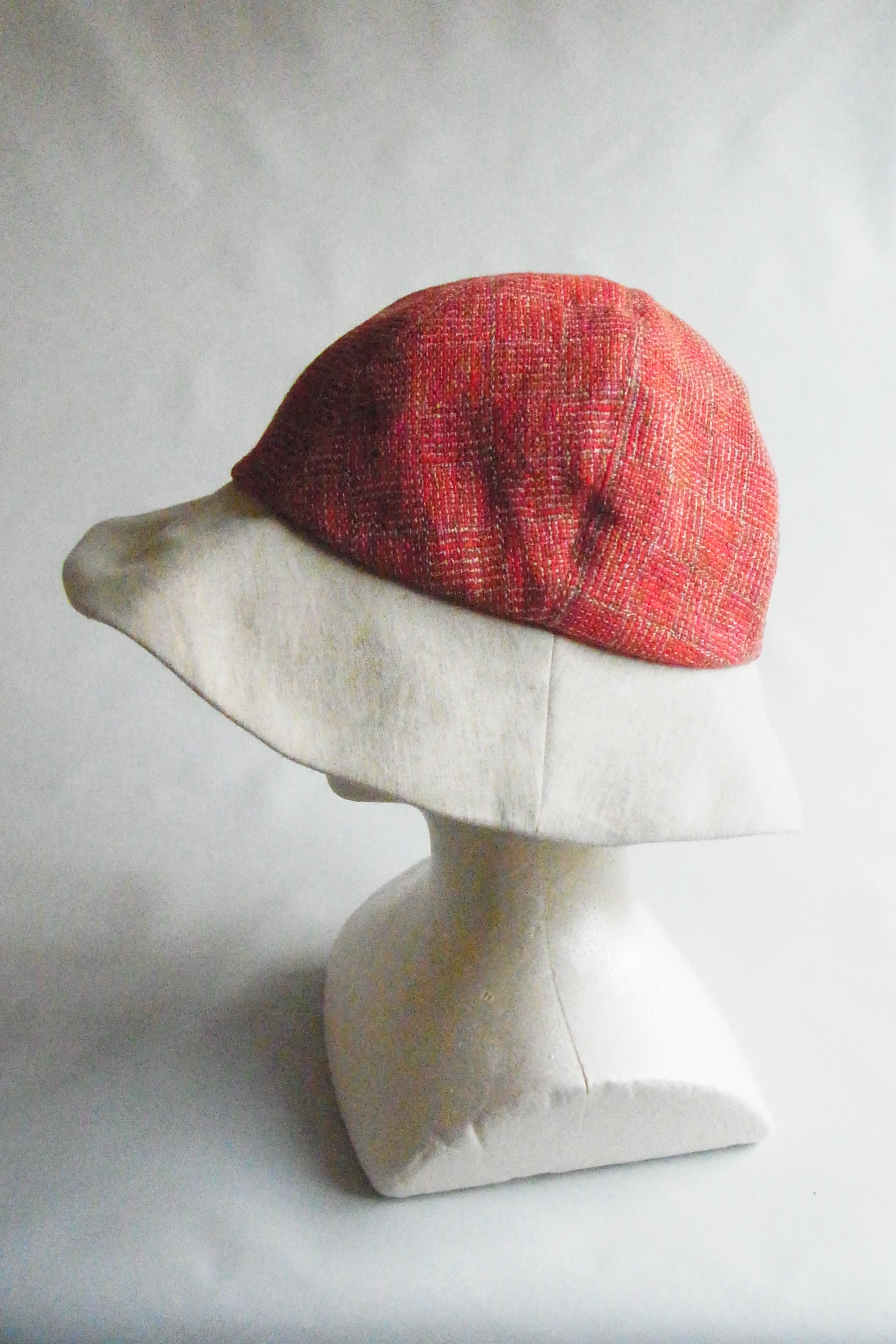 【手織り】リネン6枚はぎクロッシェ