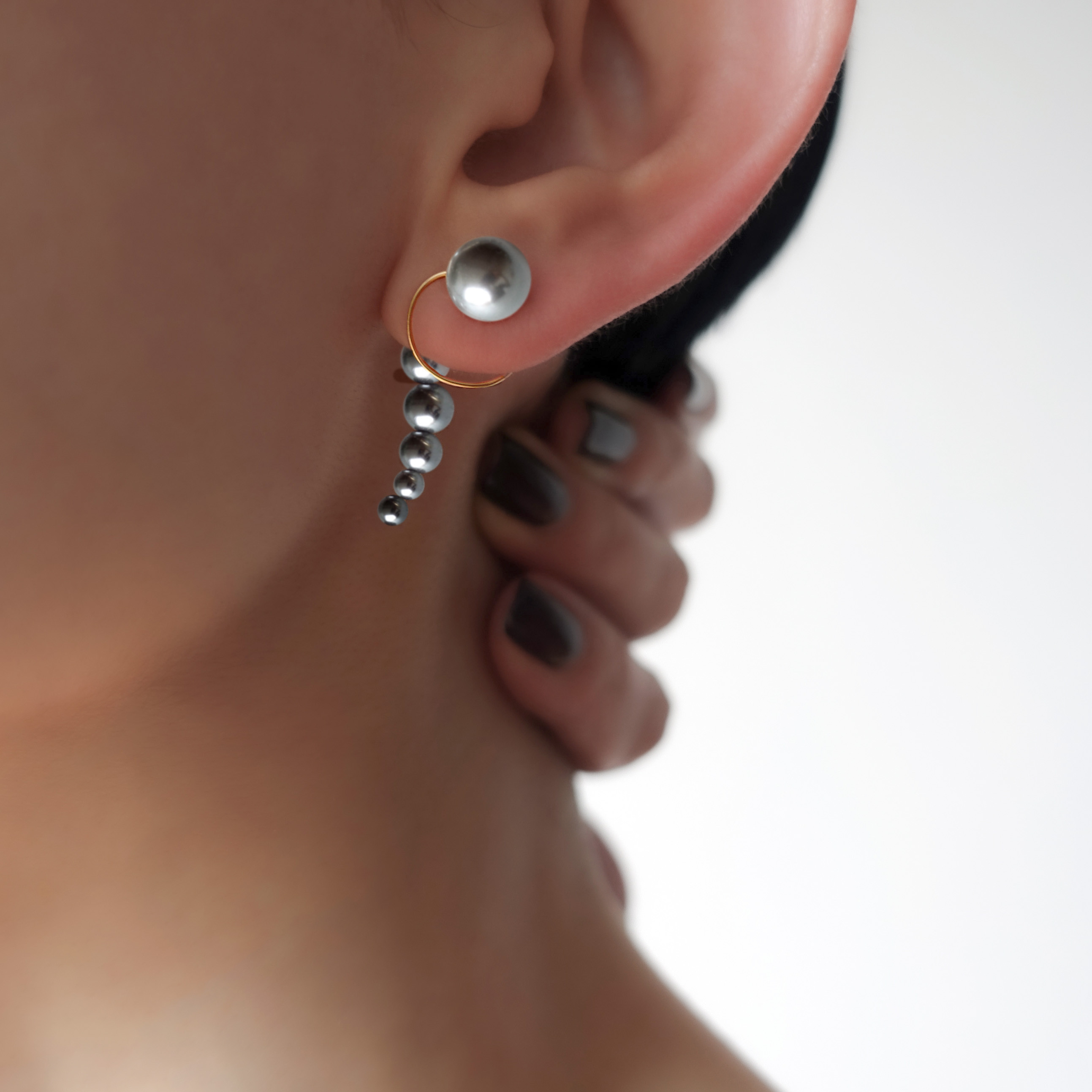 K14gf イヤーカフ『 clips 』 ’ Anguis S ’ Gray