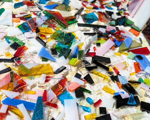 H001 ステンドグラス端材 小/中/大 その他素材 矩計図 通販 19280080