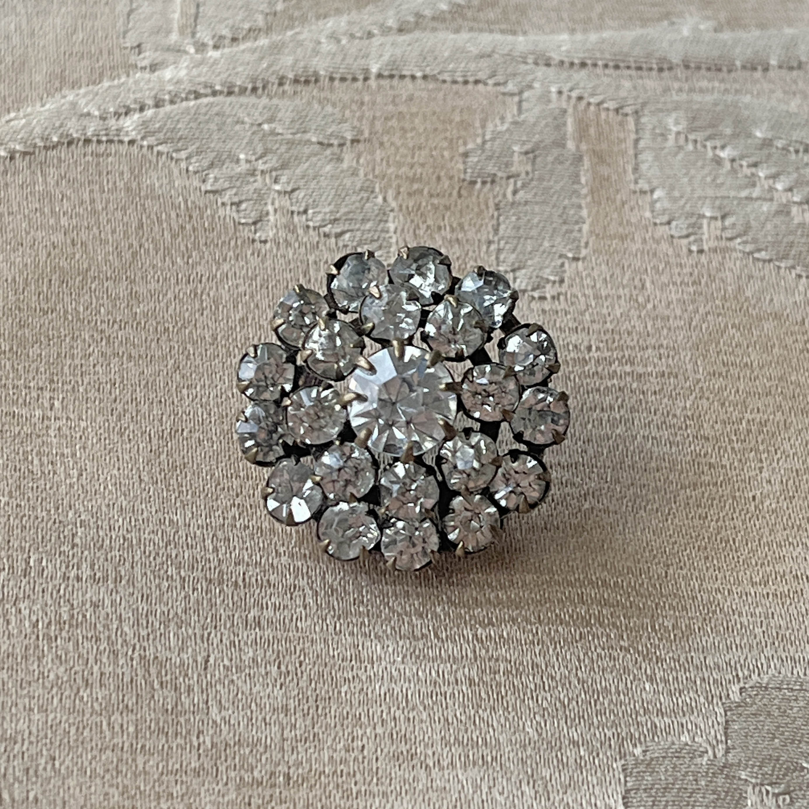 Paste Glass Button 約20mm [BTN-060]＊1個＊Antique＊