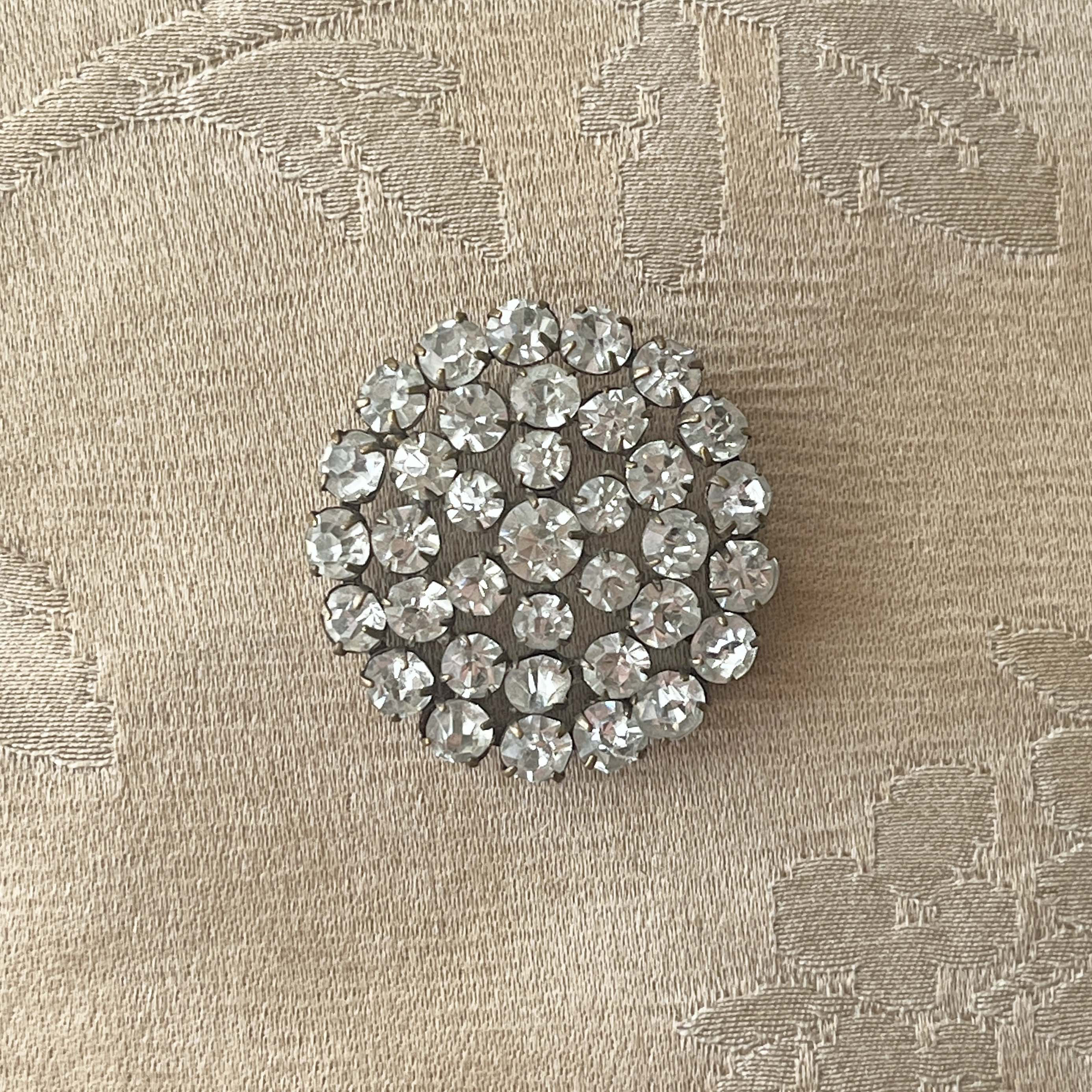 Paste Glass Button 約26mm [BTN-061-1]＊1個＊Antique＊