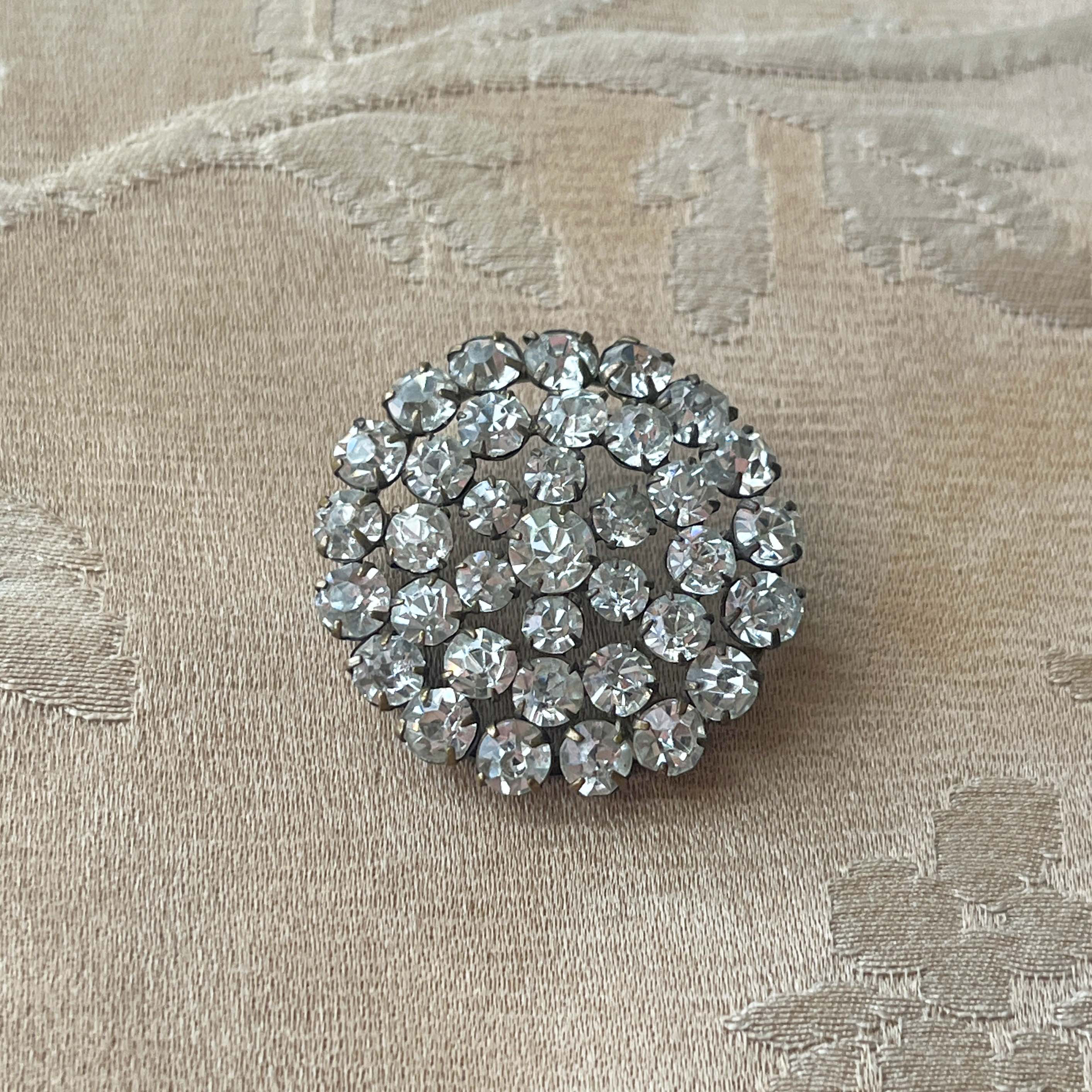 Paste Glass Button 約26mm [BTN-061-2]＊1個＊Antique＊