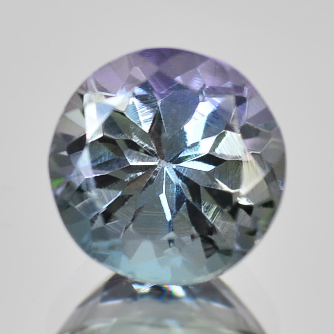 非加熱タンザナイト 0.78ct ルース ラウンド　バイカラー系