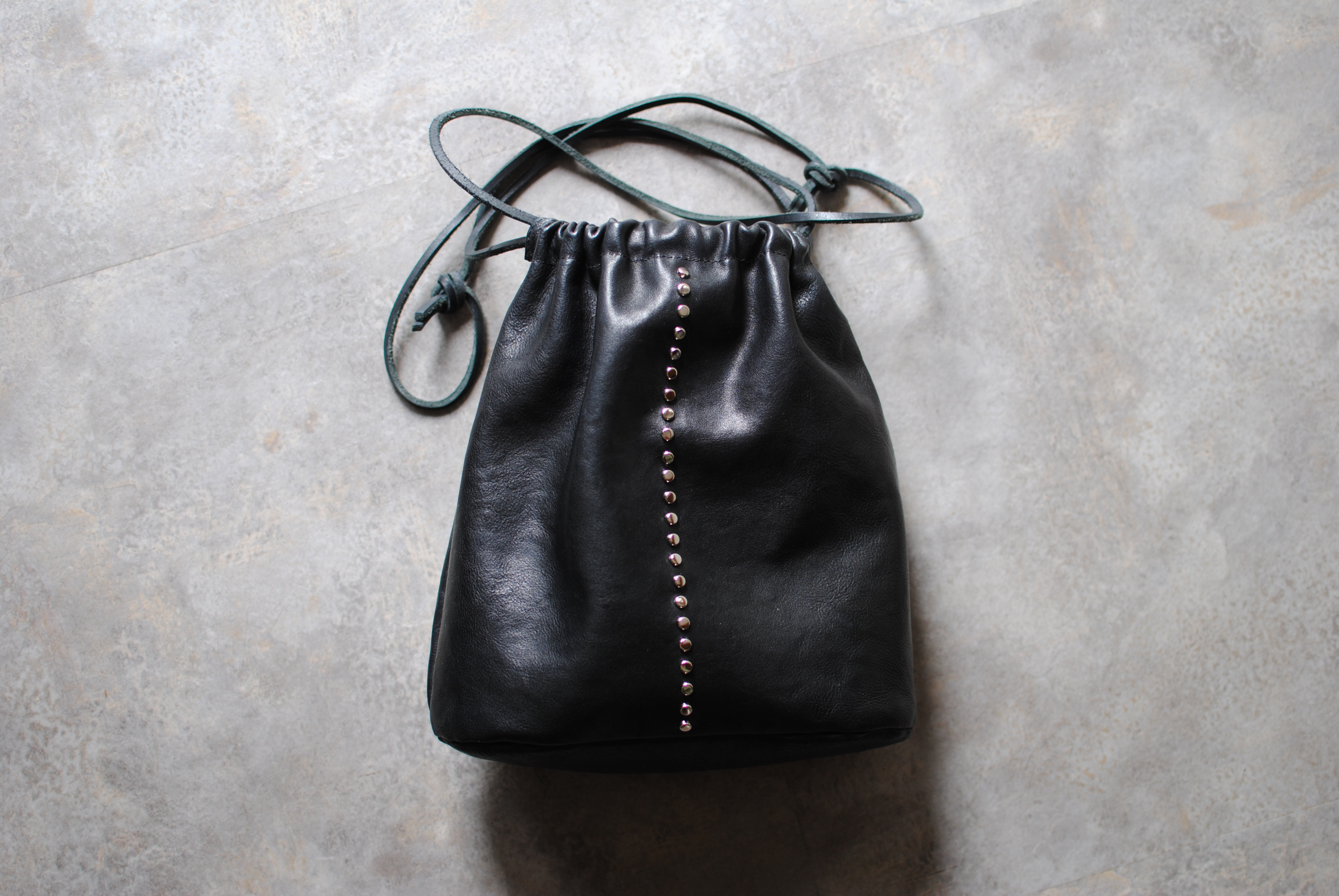 ユーフラテレザー巾着バッグ（L size・ba-7）