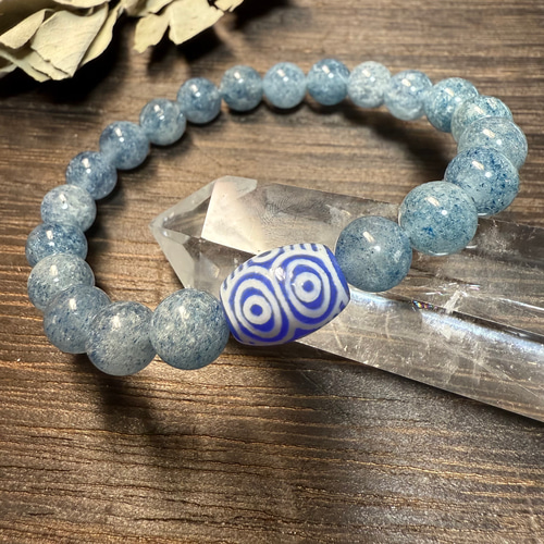 龍様を味方に』☆龍眼☆ブルーアベンチュリン☆ ブレスレット roku