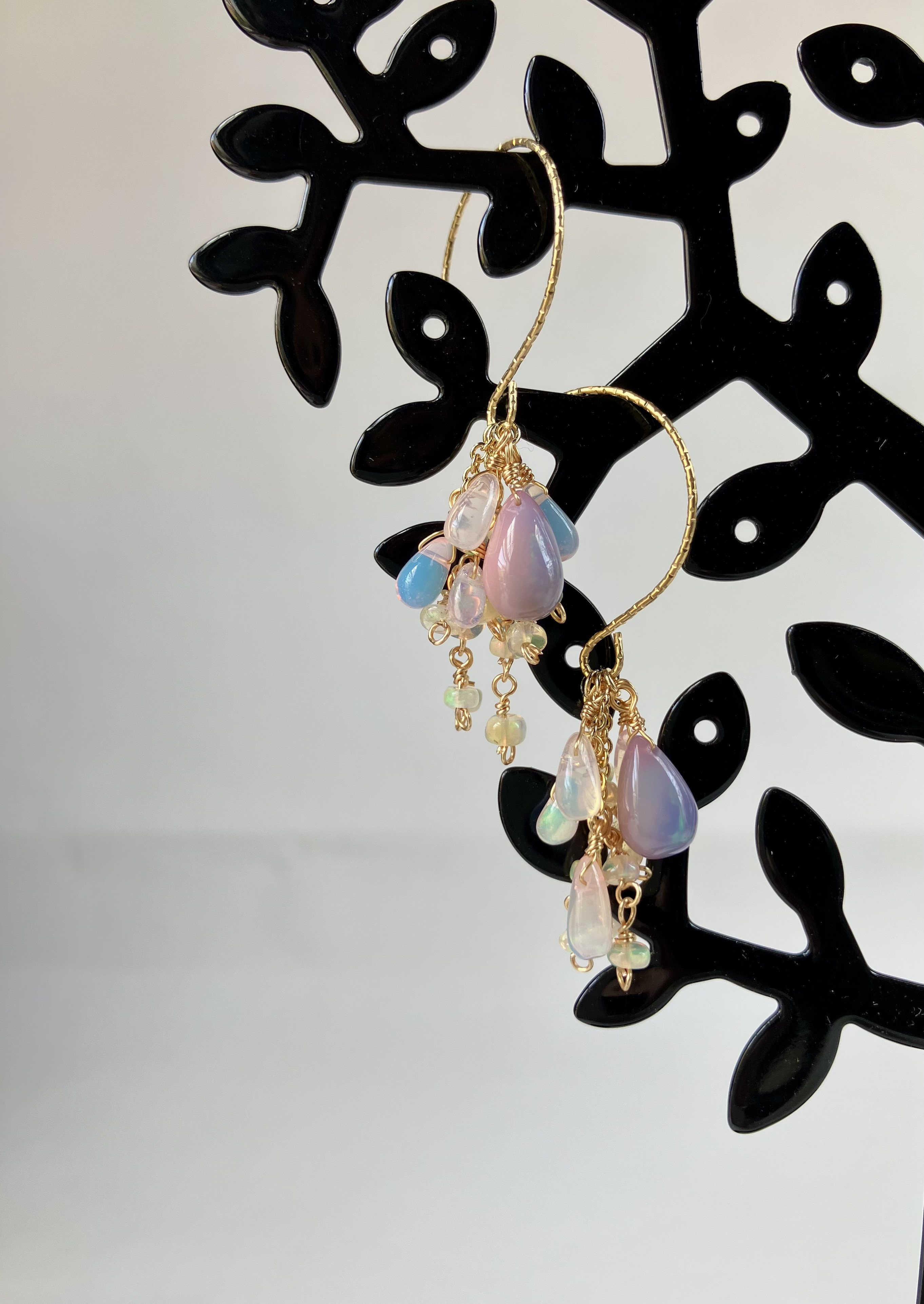 さくらパープルのピアス