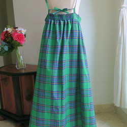 【インドネシア/サロン】インドネシアのグリーン・キャミソールワンピース・シンガポールから送料無料 10枚目の画像