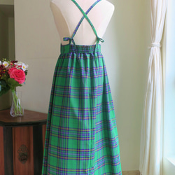 【インドネシア/サロン】インドネシアのグリーン・キャミソールワンピース・シンガポールから送料無料 9枚目の画像